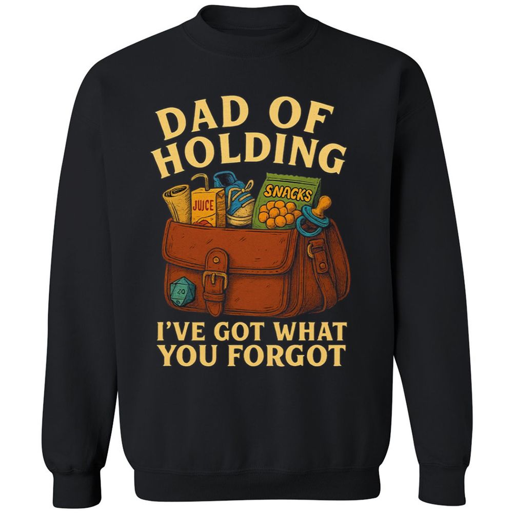 Dad Of Holding Classic Unisex Sweatshirt - Black - 1