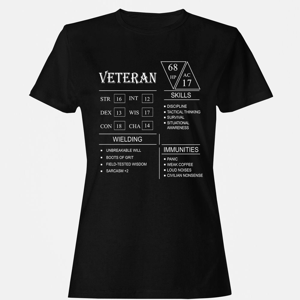 Veteran New Women's T-Shirt - Black - 1