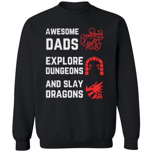 Awesome Dad Fathers Day Classic Unisex Sweatshirt - Black - 1