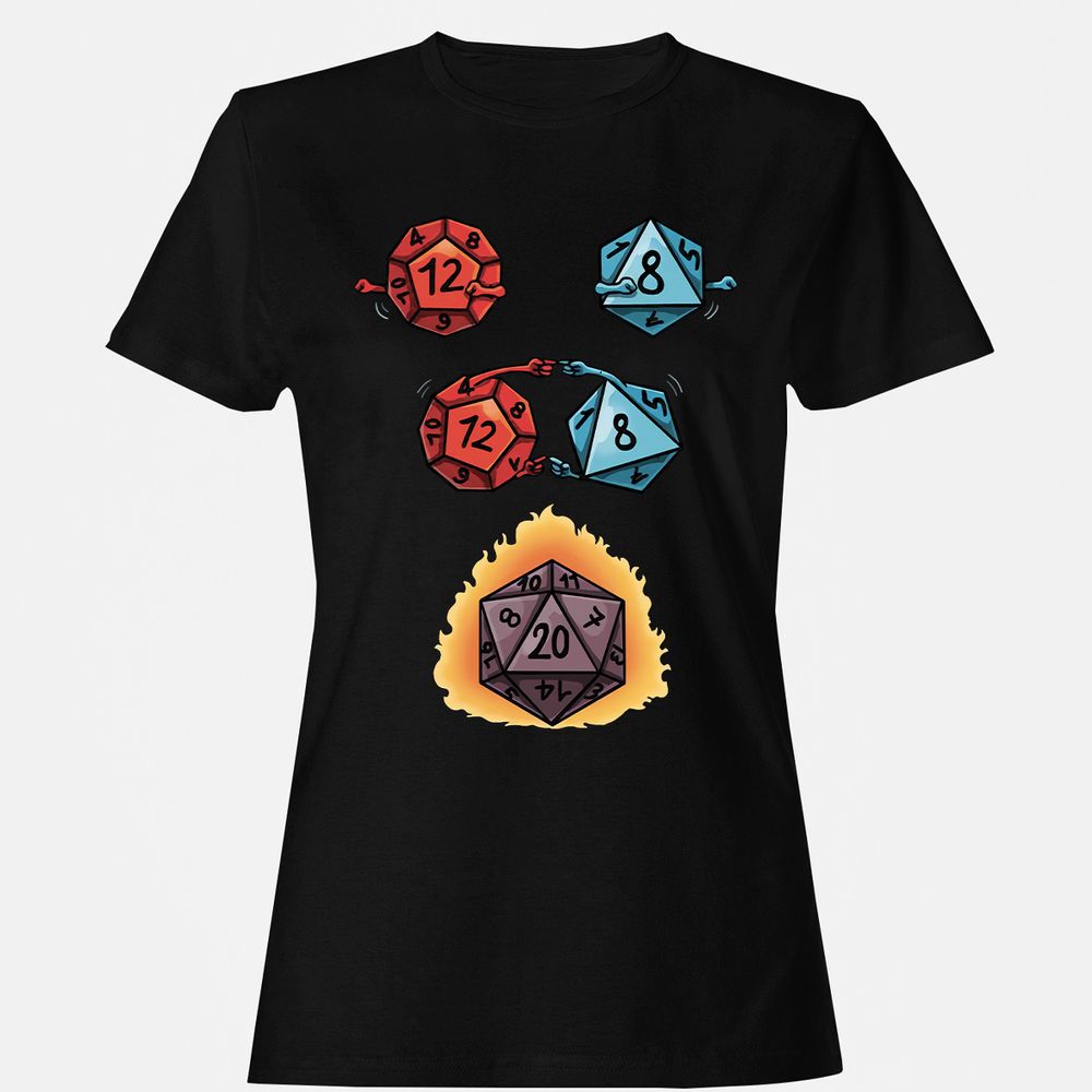 Dice Fusion RPG Women's T-Shirt - Black - 1