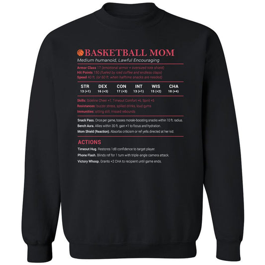 Basketball Mom Classic Unisex Sweatshirt - Black - 1