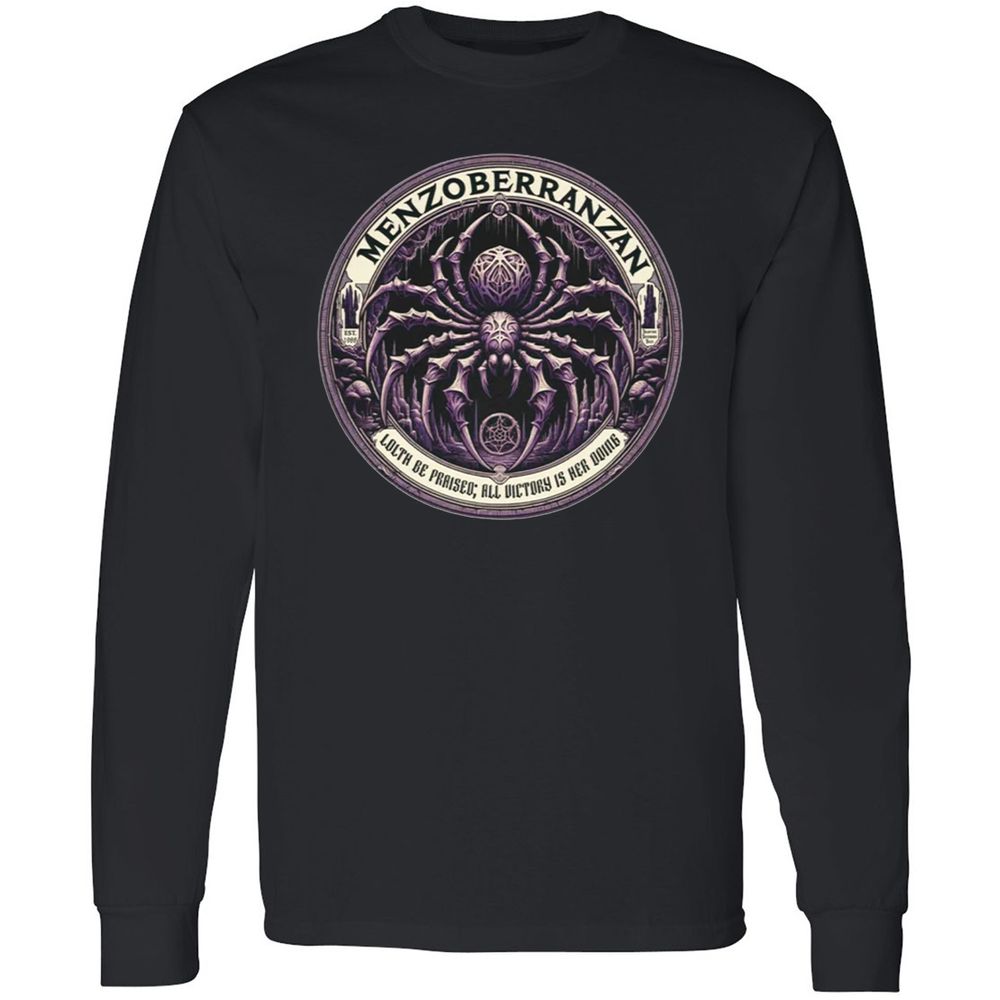 Menzoberranzan Lolth Be Praised Long Sleeve T-Shirt - Black - 1