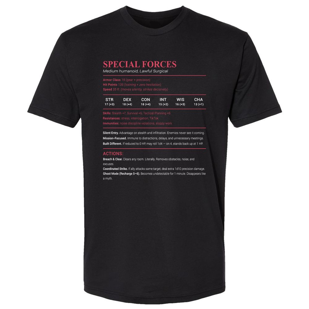 Special Forces Premium Unisex T-Shirt - Black - 1