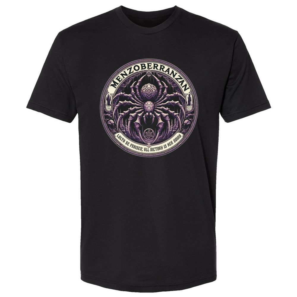 Menzoberranzan Lolth Be Praised Premium Unisex T-Shirt - Black - 1