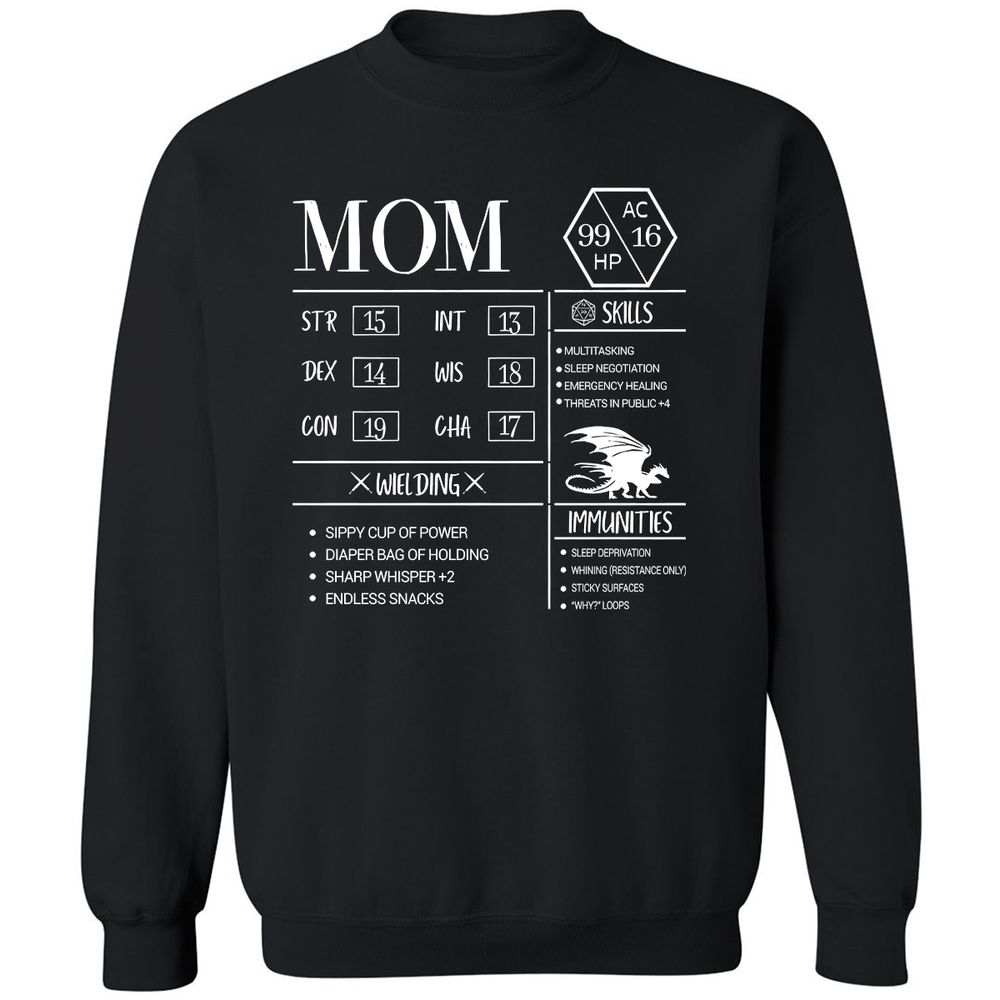 Mom New Classic Unisex Sweatshirt - Black - 1