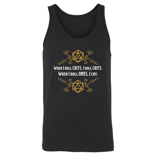 When I Roll Crits Unisex Jersey Tank - Black - 1
