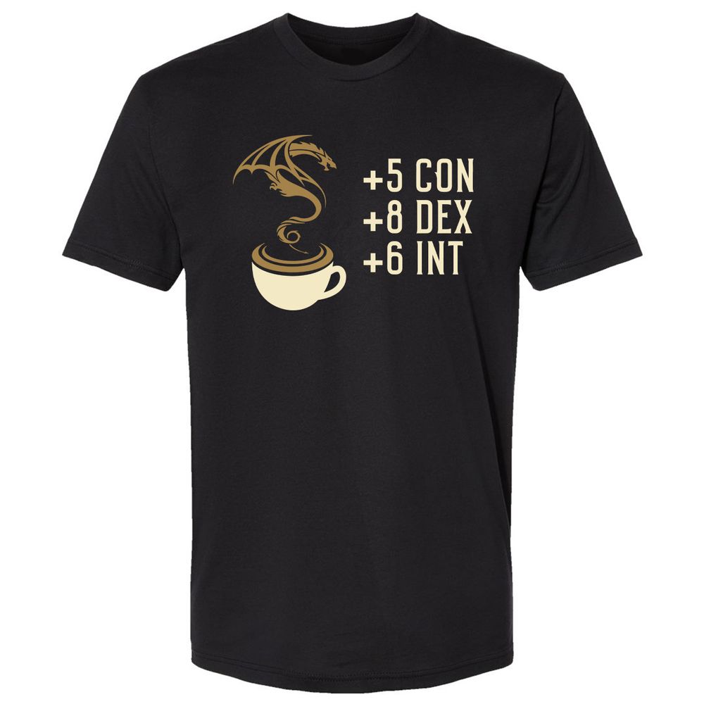 Coffee Dragon Premium Unisex T-Shirt - Black - 1