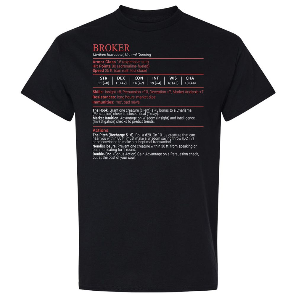 Broker Stats Block - Black - 1