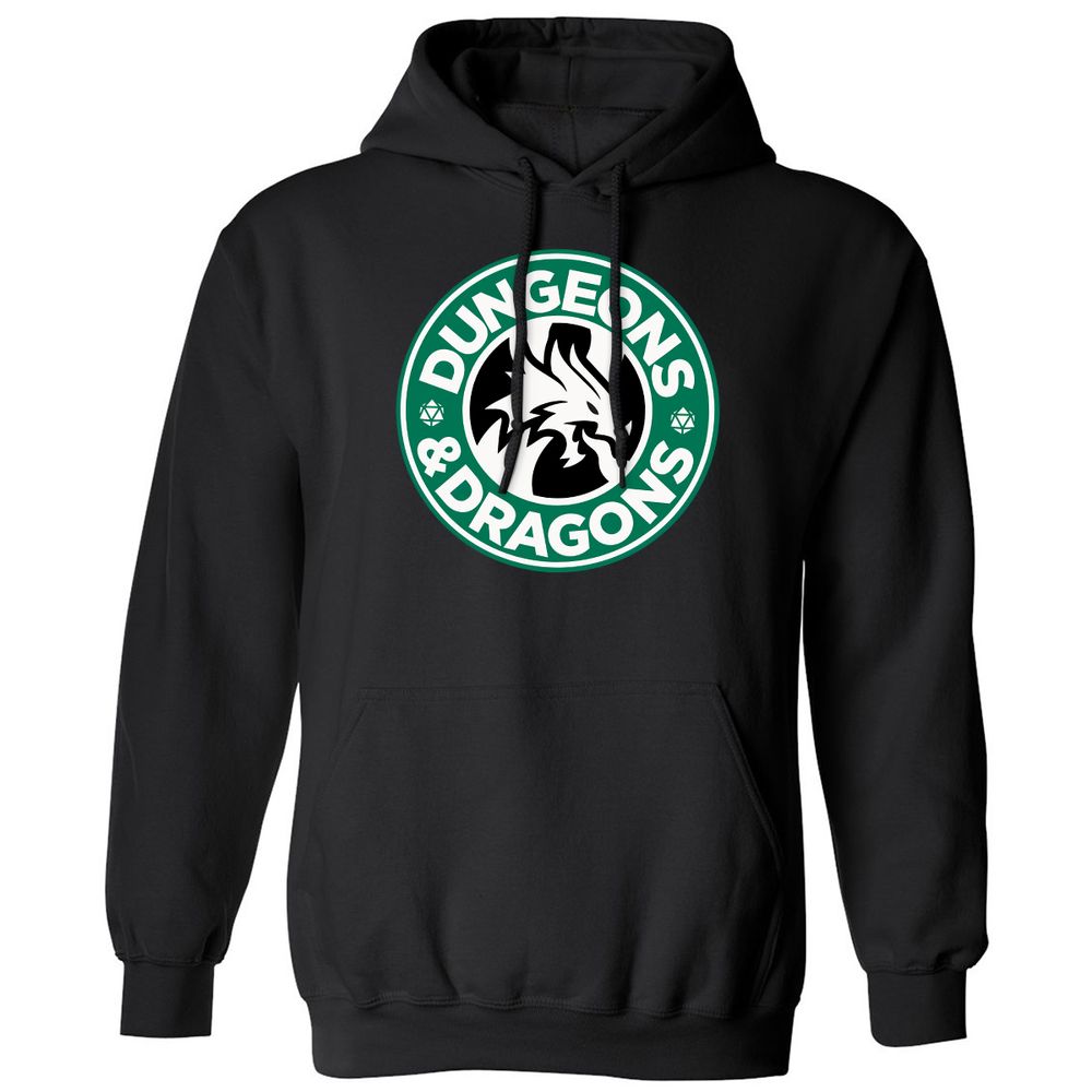 D&D Coffee Classic Unisex Hoodie - Black - 1