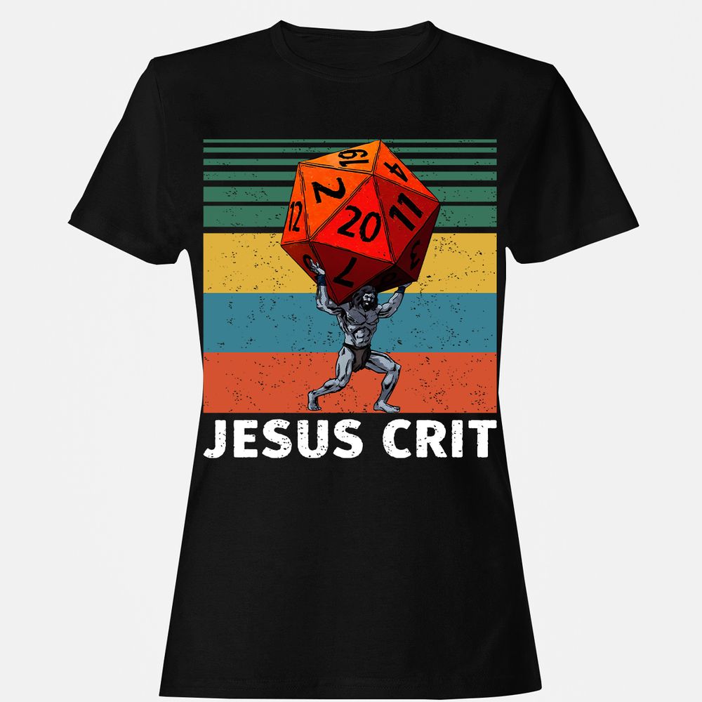 Jesus Crit Women's T-Shirt - Black - 1