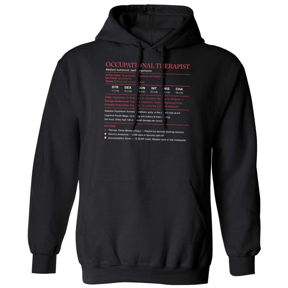 Occupational Therapist Stats Classic Unisex Hoodie - Black - 1