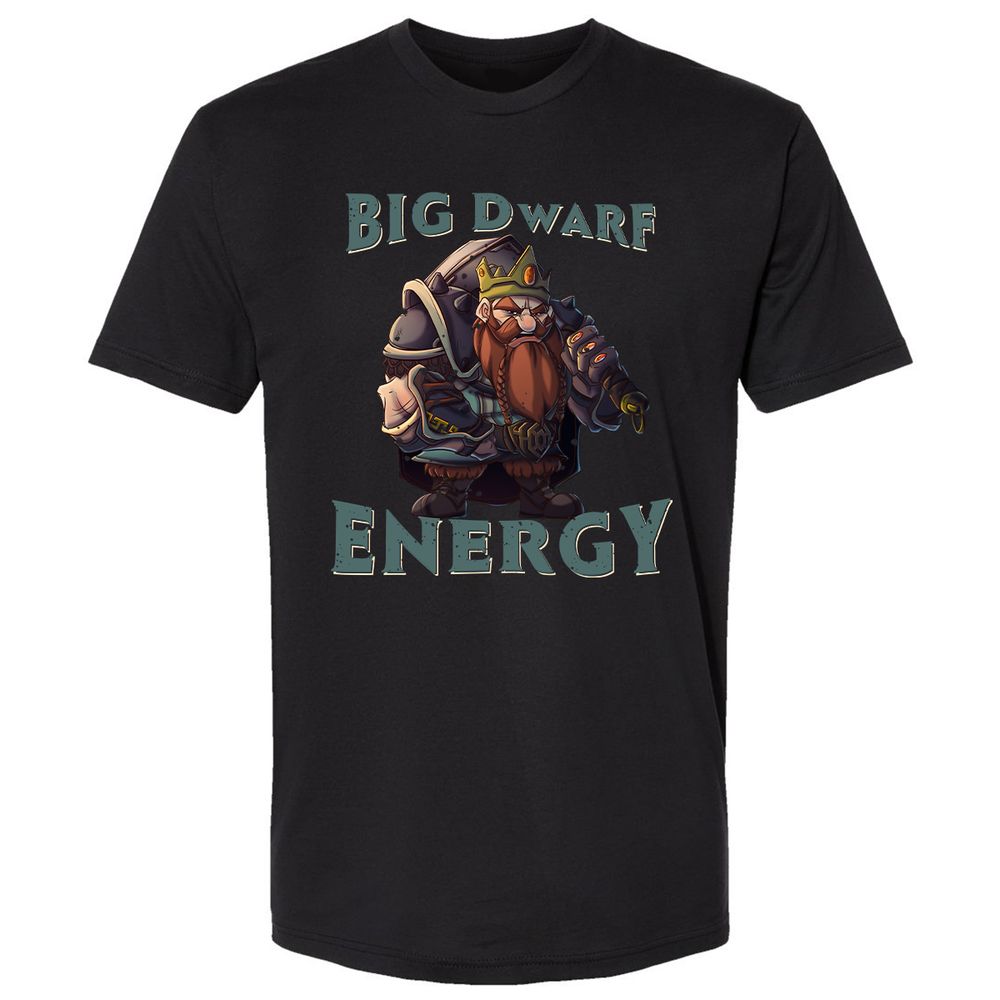 Big Dwarf Energy Premium Unisex T-Shirt - Black - 1
