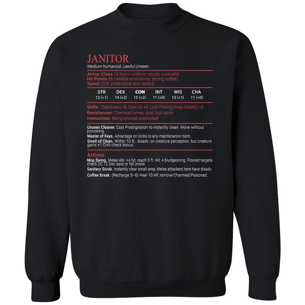 Janitor Stats Block - Black - 1