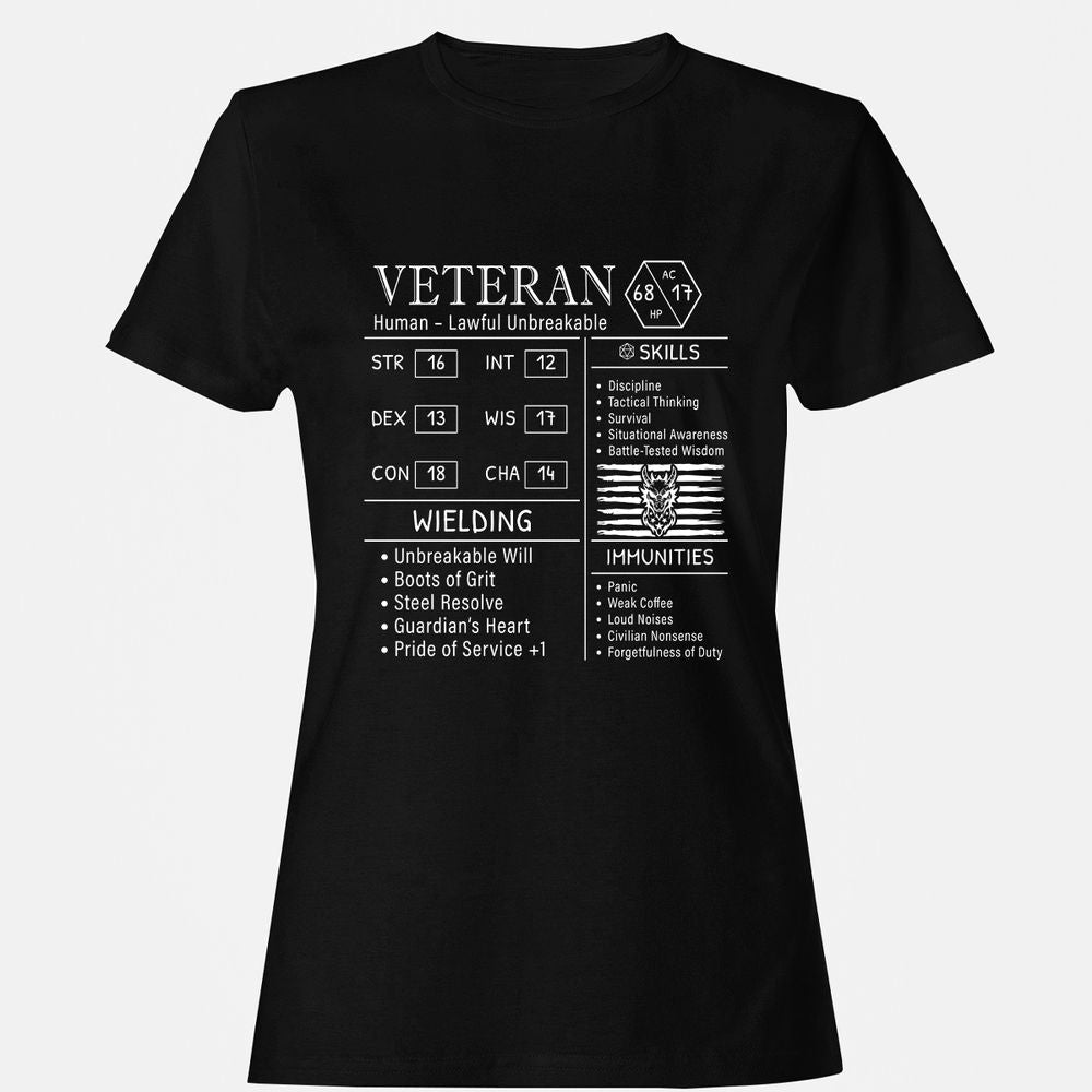 2710 veteran stats new Women's T-Shirt - Black - 1