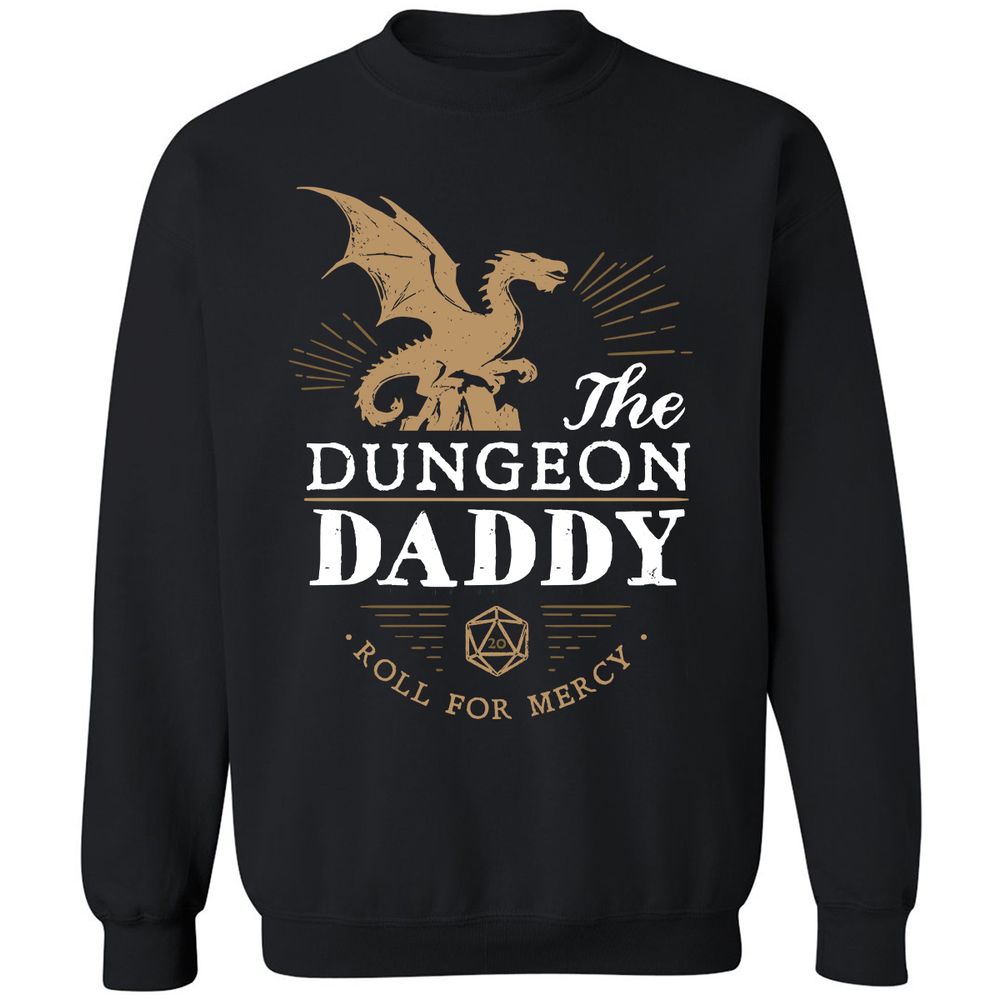 Dungeon Daddy Roll For Mercy Classic Unisex Sweatshirt - Black - 1