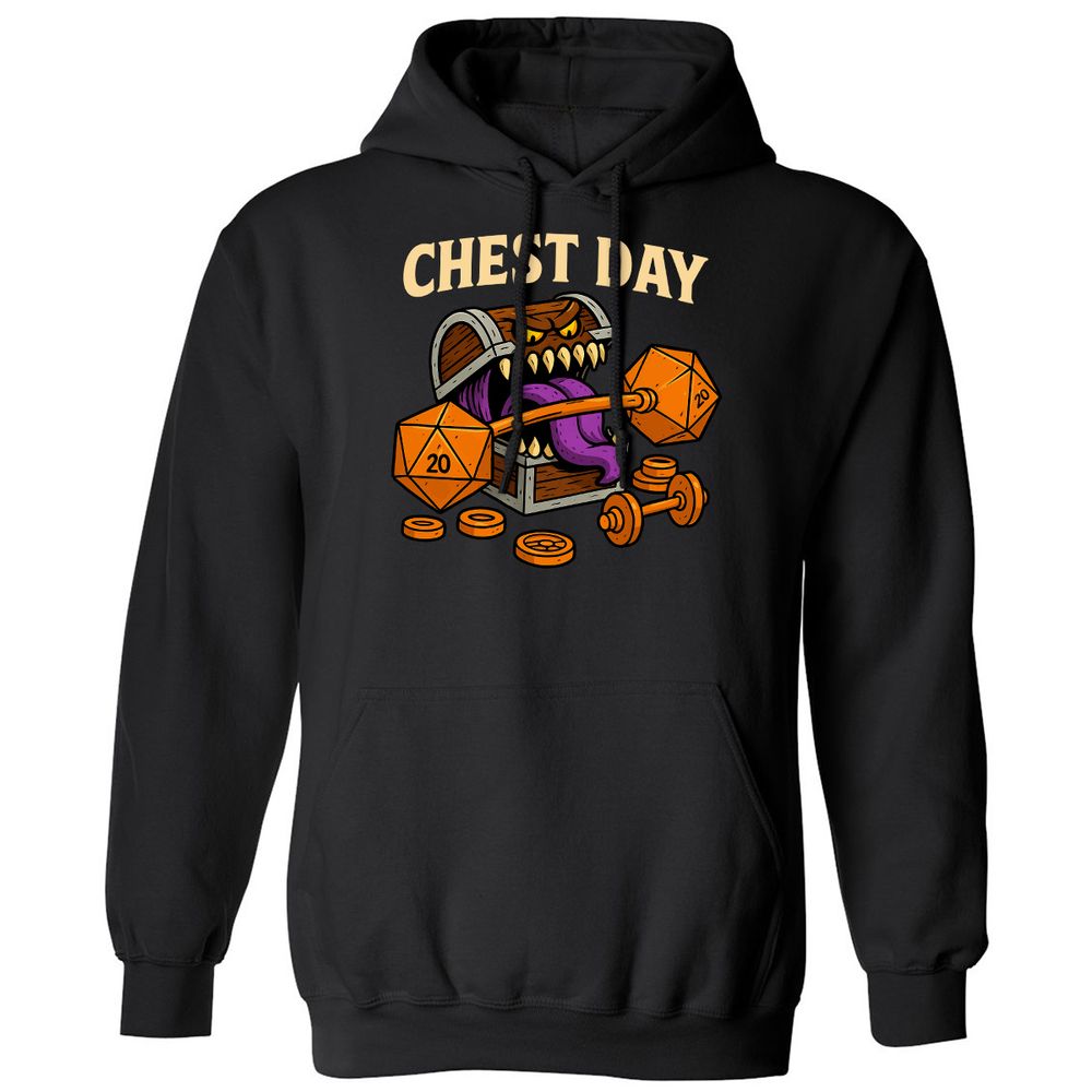 Chest Day Classic Unisex Hoodie - Black - 1