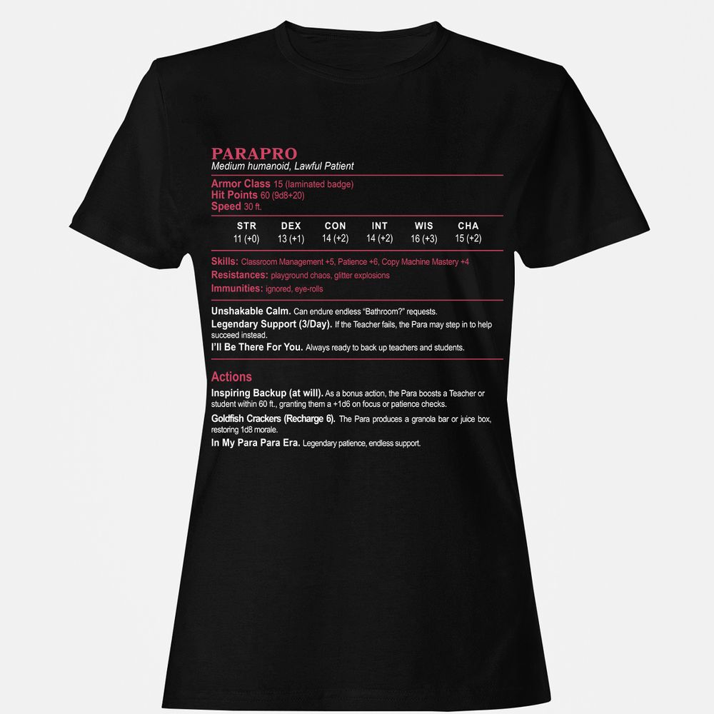 para Women's T-Shirt - Black - 1