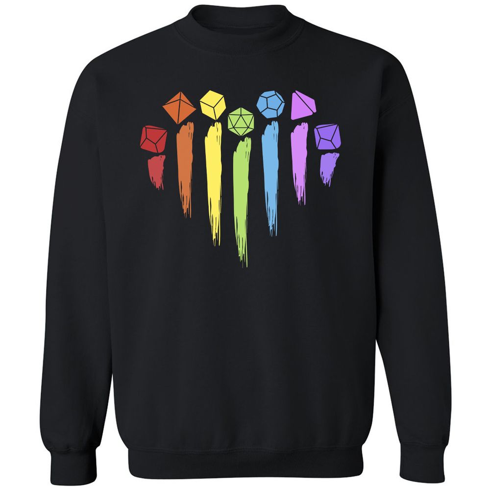 Dice Rainbow Heart Shape - Black - 1