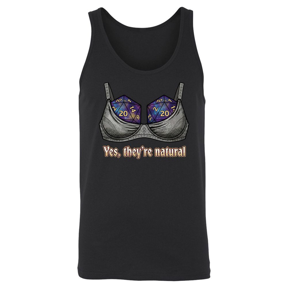 They Are Natural Nat20 Unisex Jersey Tank - Black - 1