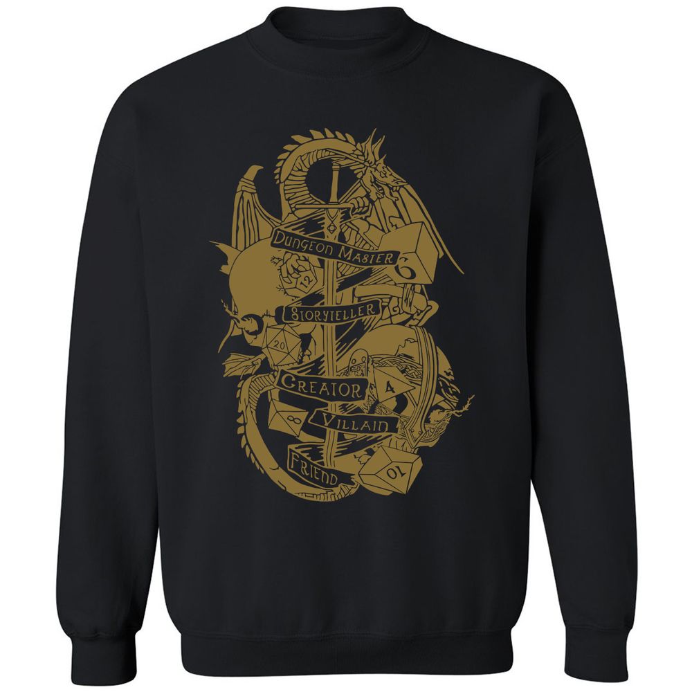 Dungeon Master Dragon Classic Unisex Sweatshirt - Black - 1