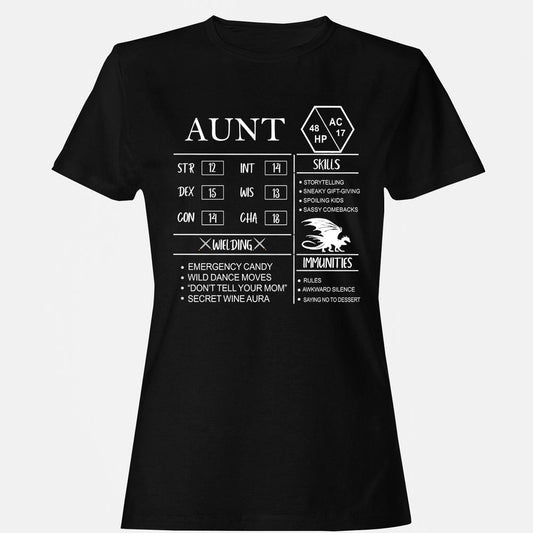 Aunt Stats Women's T-Shirt - Black - 1