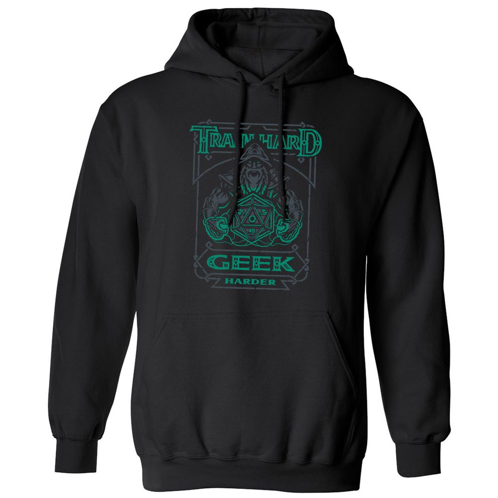 Train Hard, Geek Harder - Black - 1