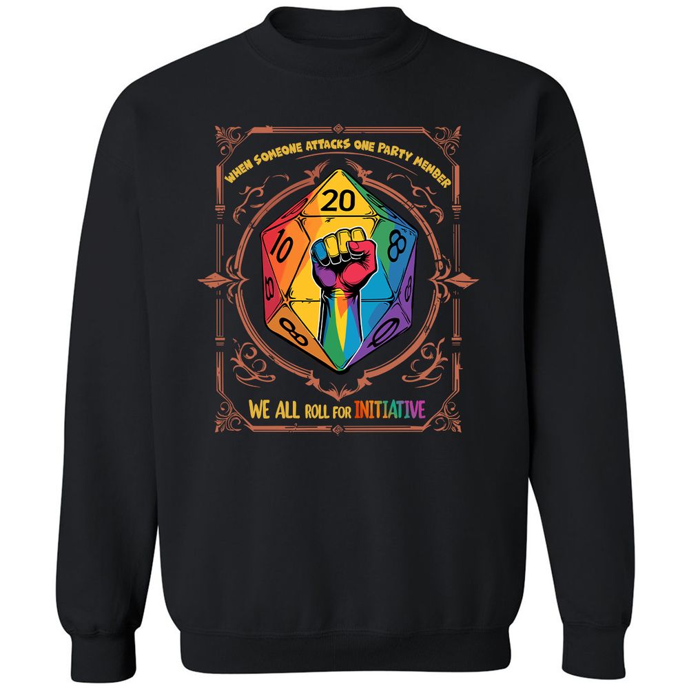 Roll For Initiative Classic Unisex Sweatshirt - Black - 1