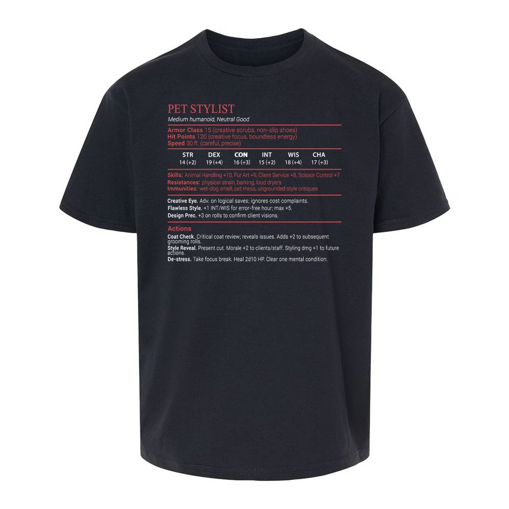 Pet Stylist Stats Block - Black - 1