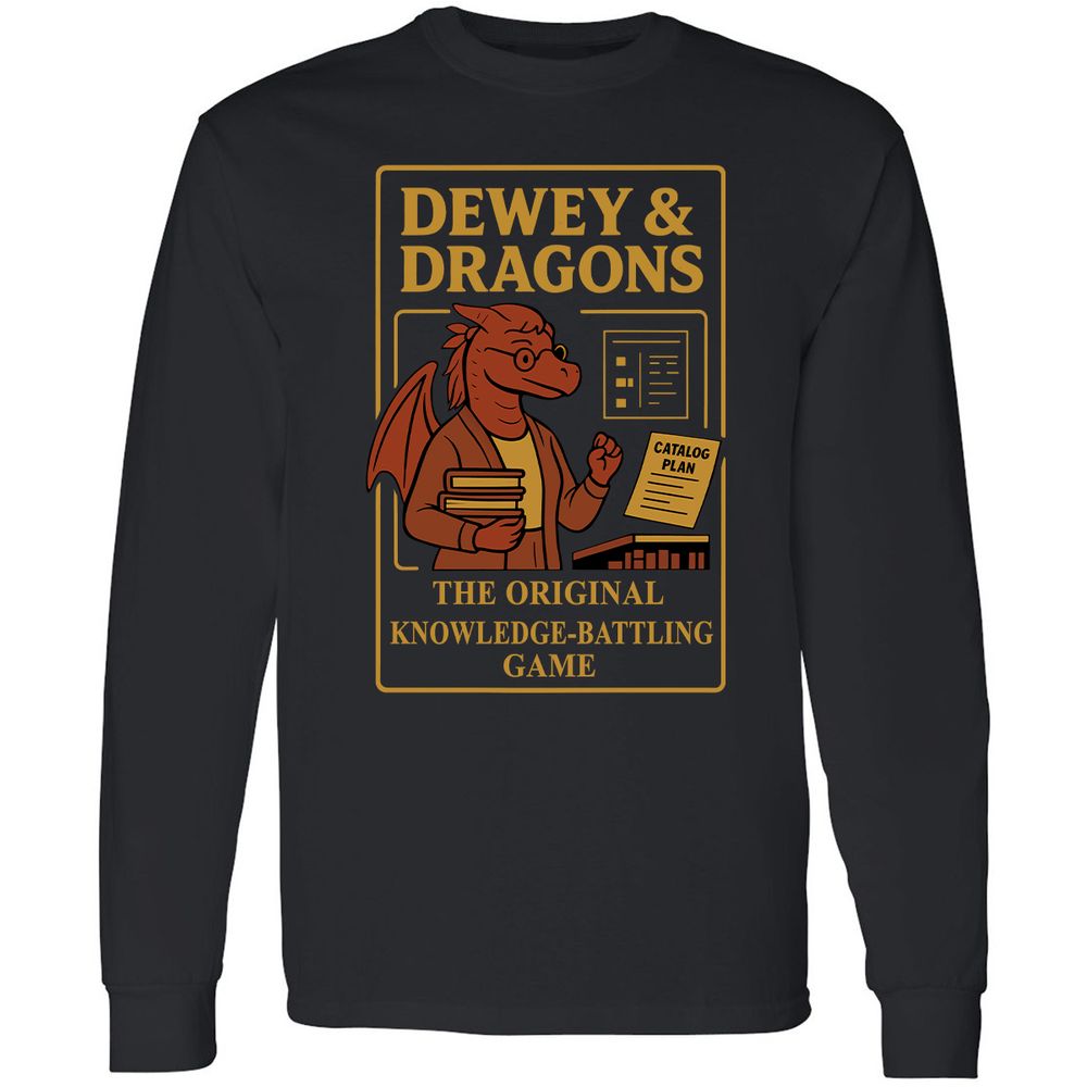 Dewey & Dragons Long Sleeve T-Shirt - Black - 1