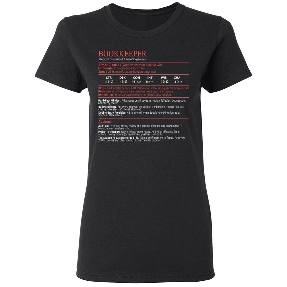 Bookkeepper Stats Block - Black - 1