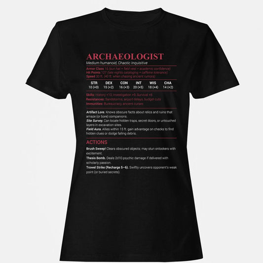 ARCHAEOLOGIST Women's T-Shirt - Black - 1