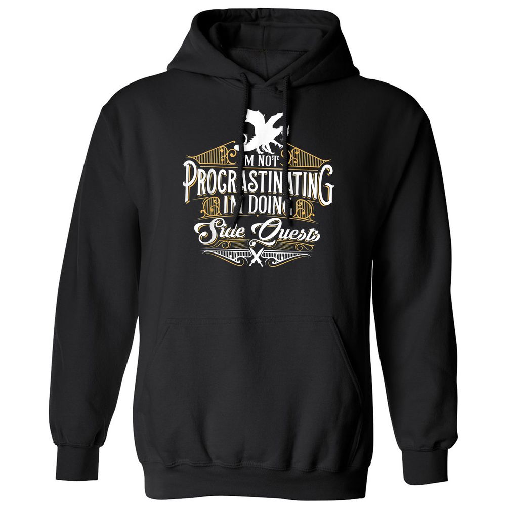 I'm Doing Side Quests Classic Unisex Hoodie - Black - 1