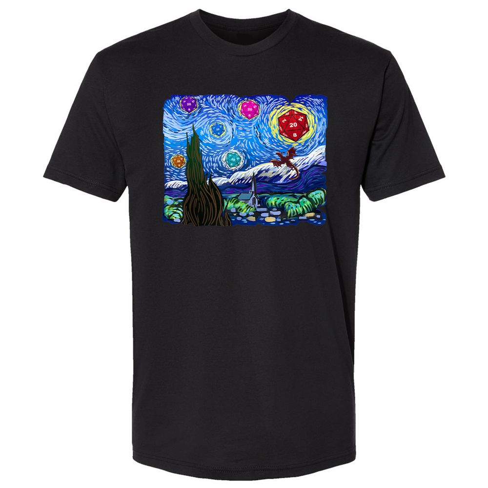Dragon Starry Night Premium Unisex T-Shirt - Black - 1