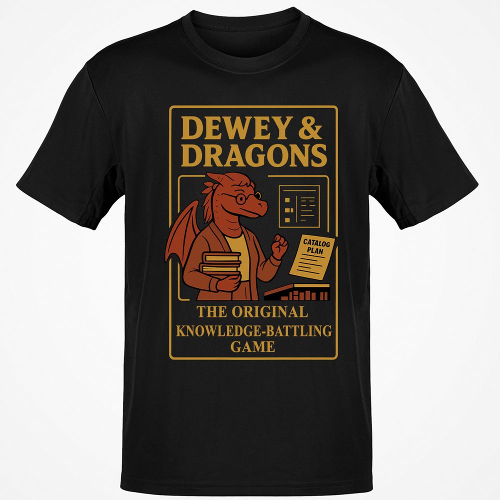 Dewey & Dragons Classic Unisex T-Shirt - Black - 1