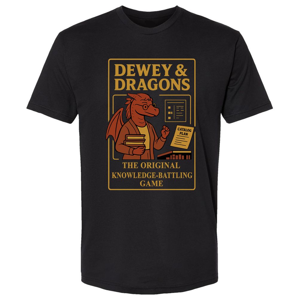 Dewey & Dragons Premium Unisex T-Shirt - Black - 1