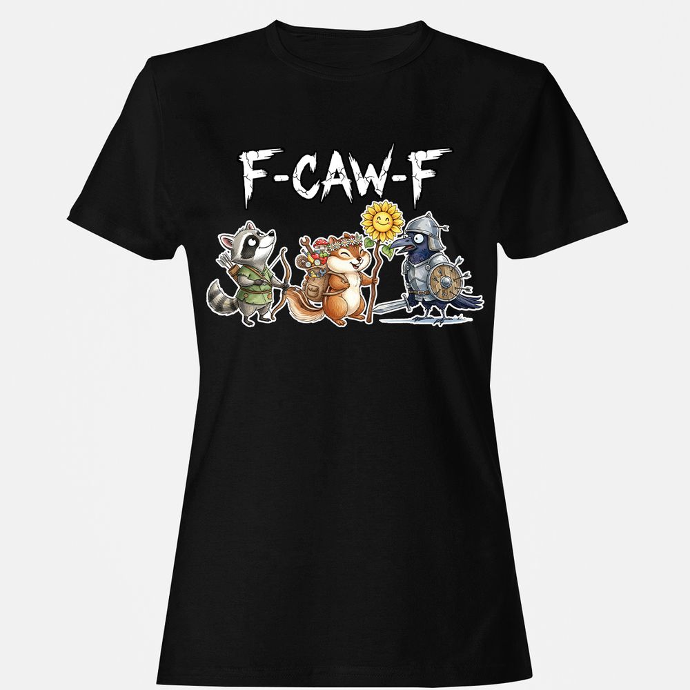 F-CAW-F Adventuring party Women's T-Shirt - Black - 1