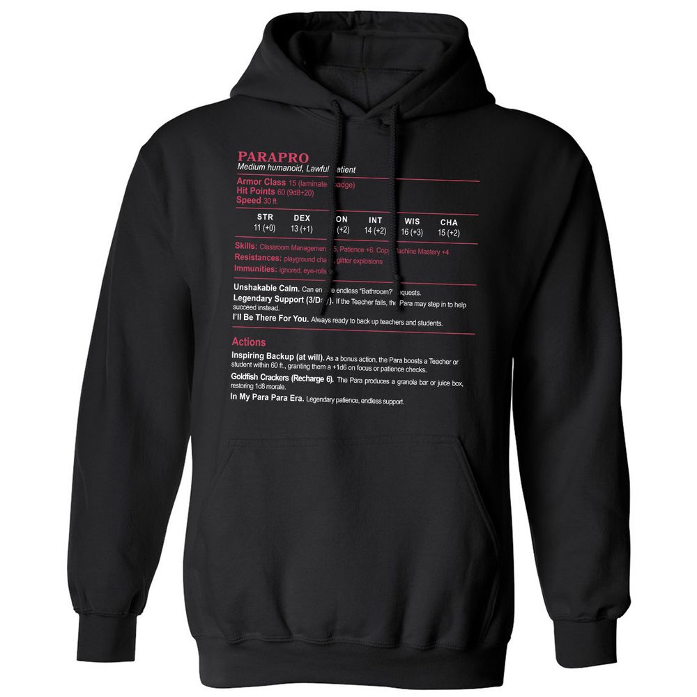 para Classic Unisex Hoodie - Black - 1