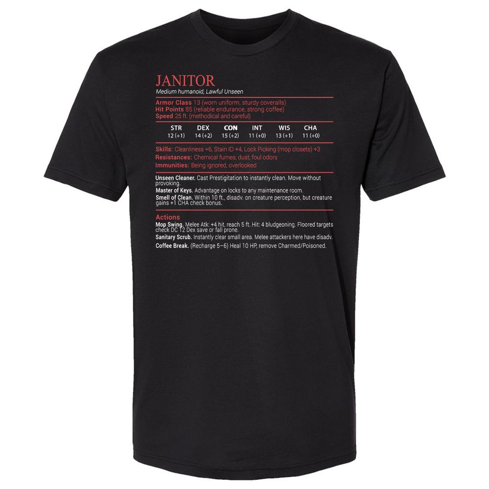 Janitor Stats Block - Black - 1