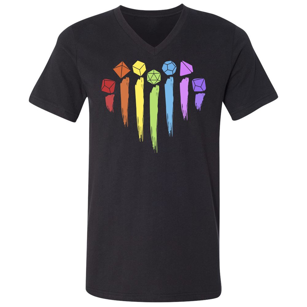 Dice Rainbow Heart Shape - Black - 1