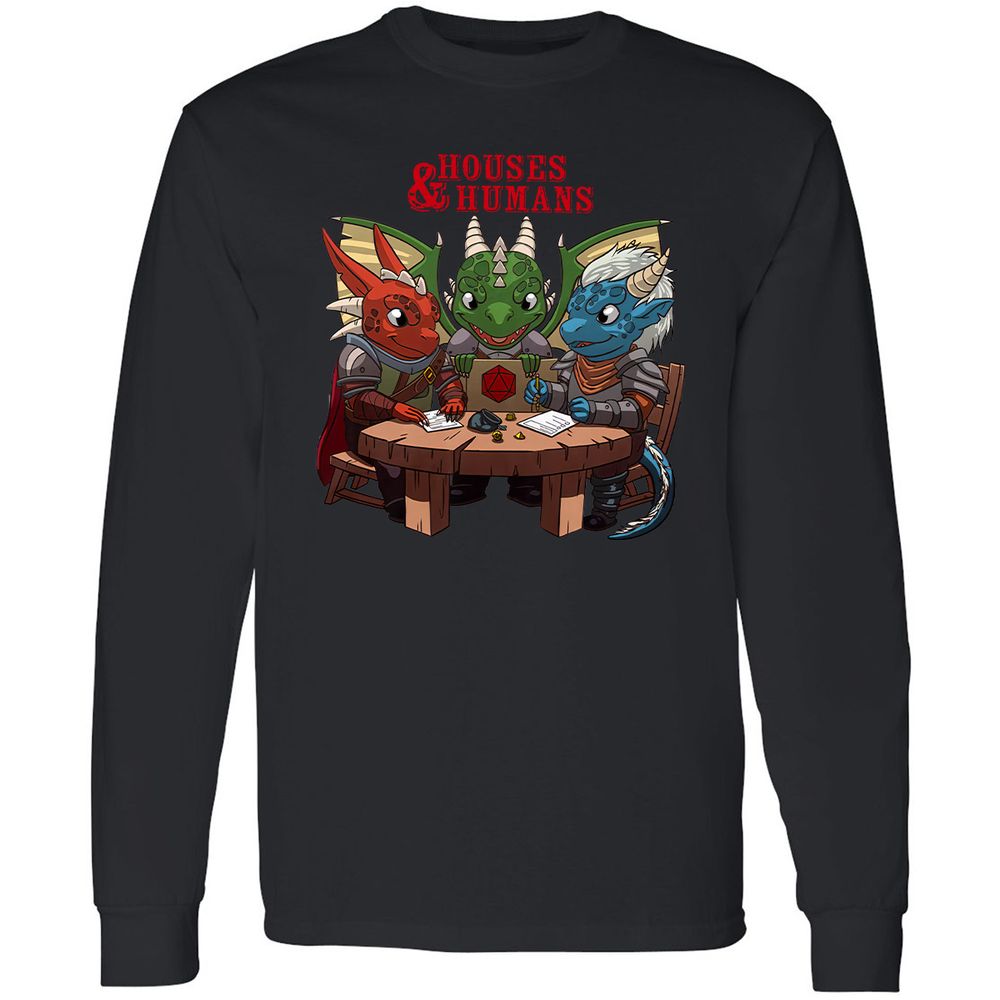 Houses & Humans Long Sleeve T-Shirt - Black - 1