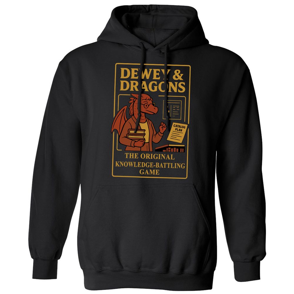 Dewey & Dragons Classic Unisex Hoodie - Black - 1