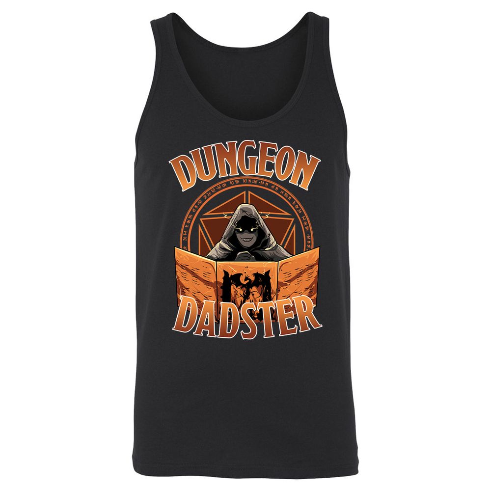 Dungeon Dadster Unisex Jersey Tank - Black - 1