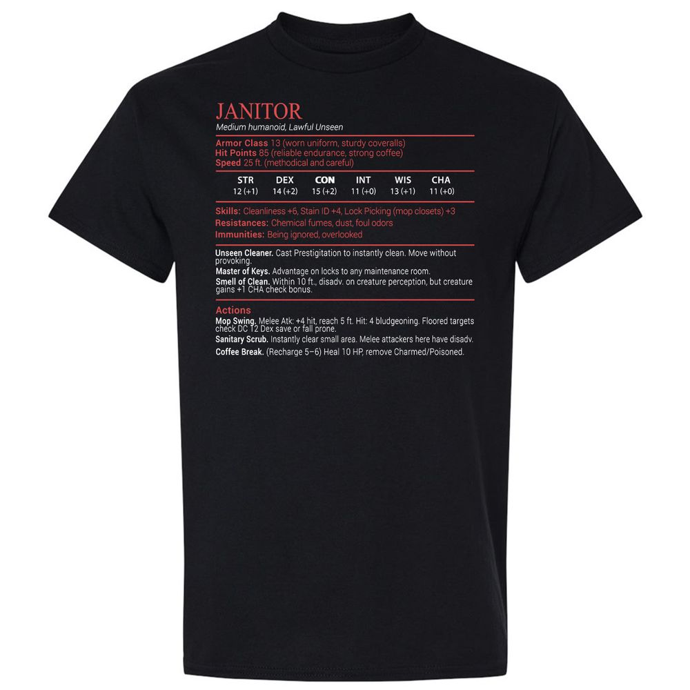 Janitor Stats Block - Black - 1