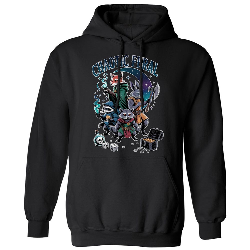 Chaotic Feral Classic Unisex Hoodie - Black - 1