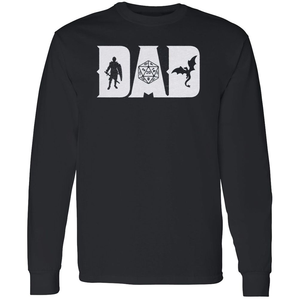 Dad Fathers Day Long Sleeve T-Shirt - Black - 1