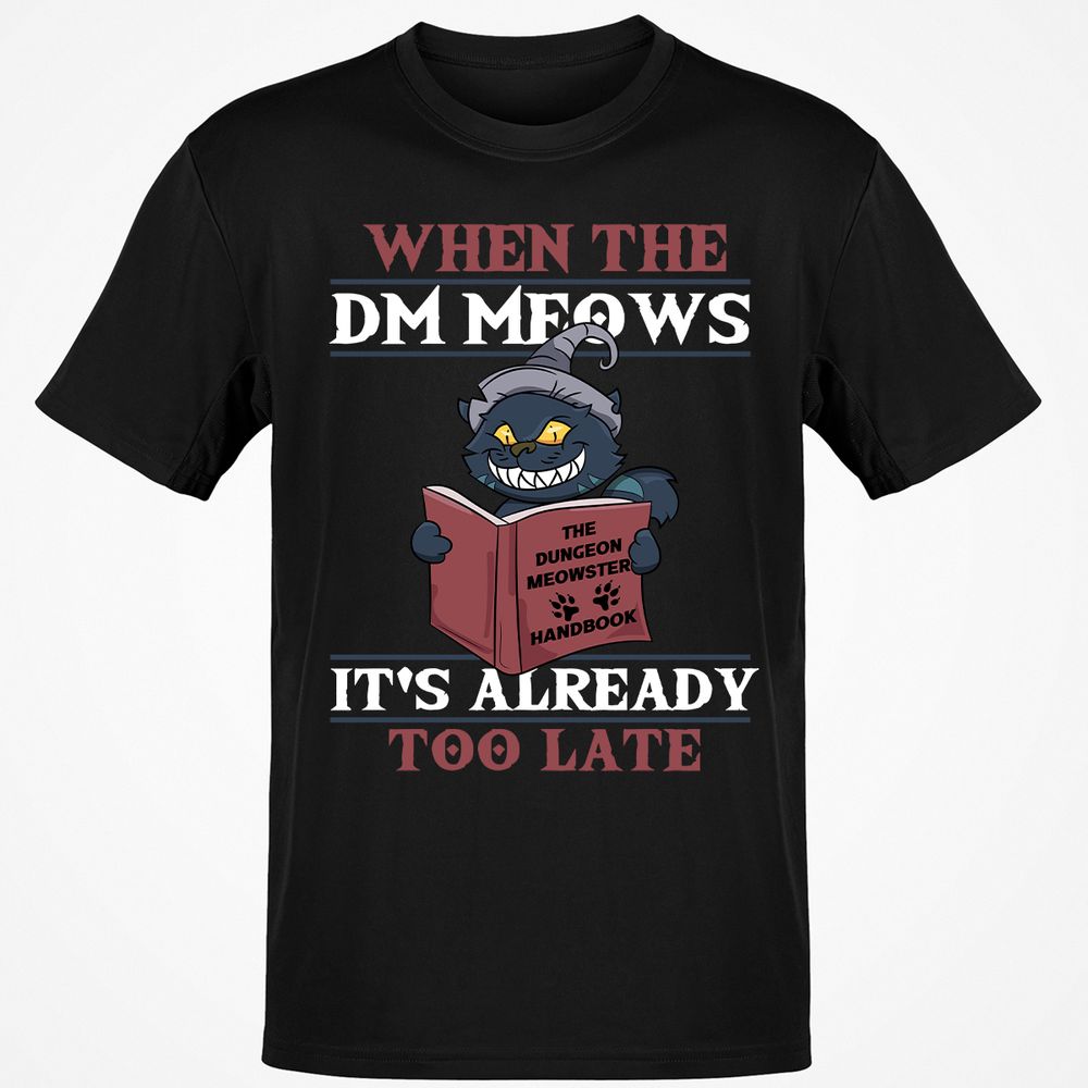 When The DM Meow T-Shirt - Black - 1