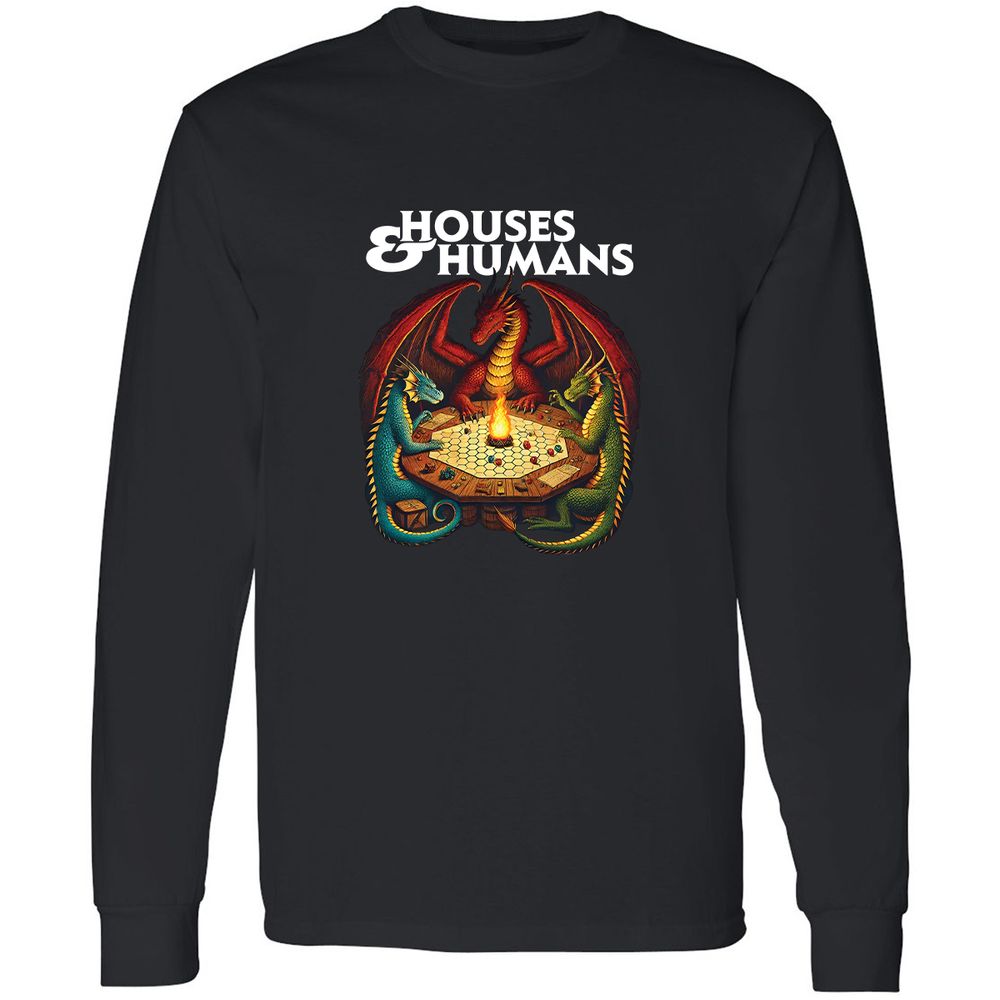 Houses & Humans Long Sleeve T-Shirt - Black - 1