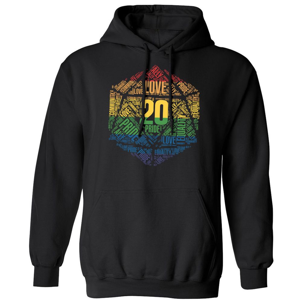D20 Pride Classic Unisex Hoodie - Black - 1