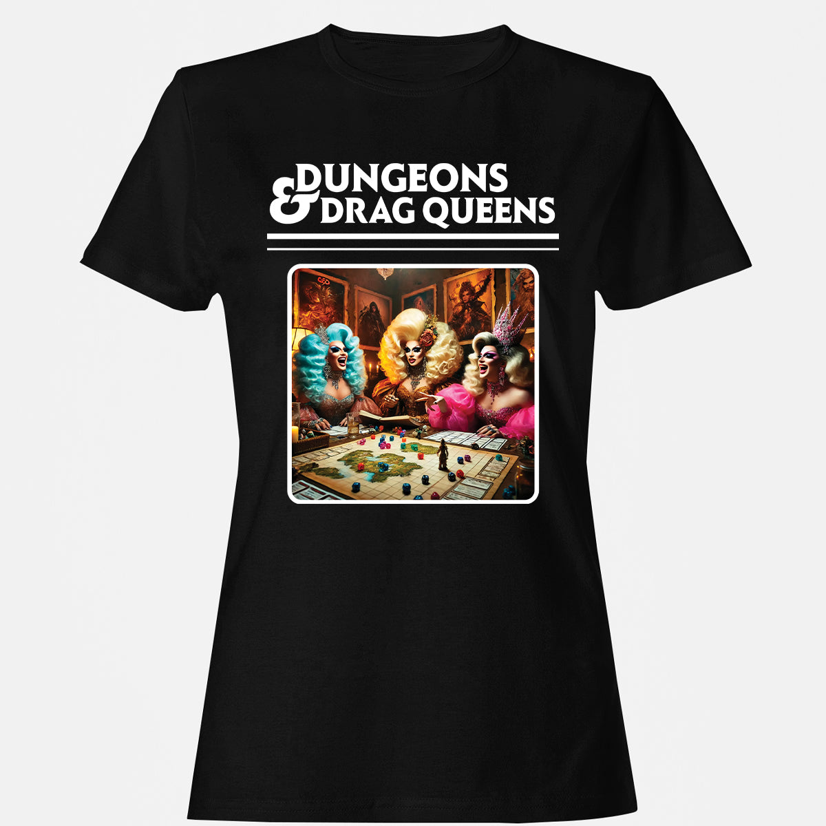 Dungeons & Drag Queens Women's T-Shirt - Black - 1