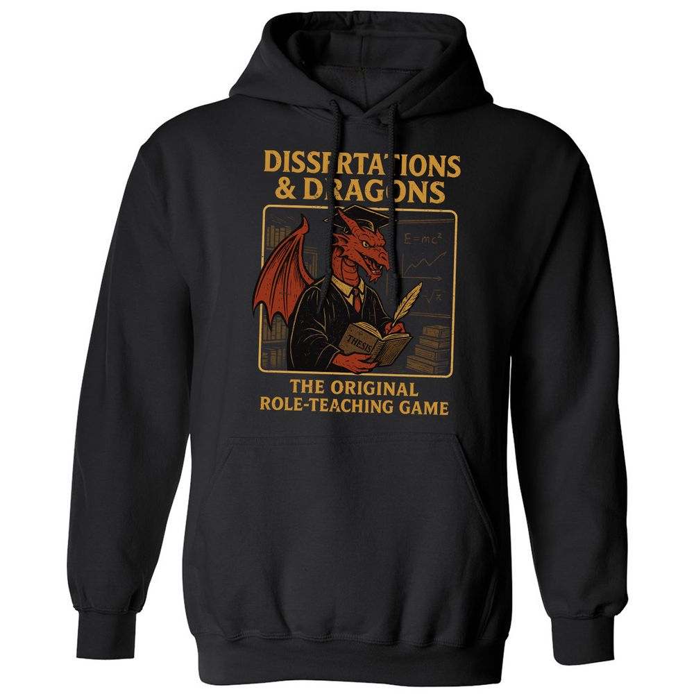Disserations & Dragons Classic Unisex Hoodie - Black - 1